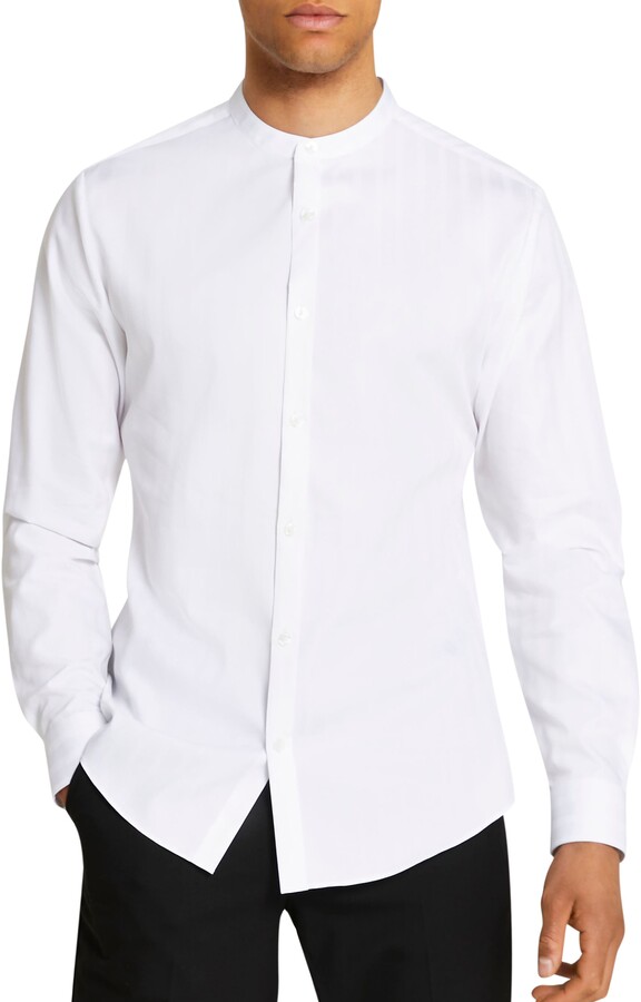 button shirt without collar