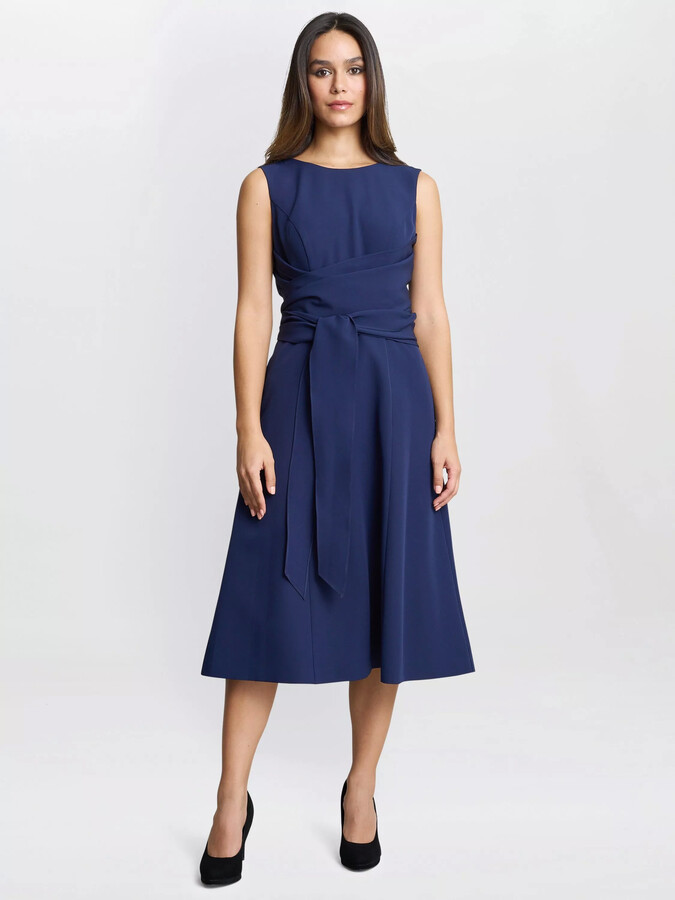 Jersey Dress Gina Bacconi Cynthia Crepe And Chiffon Dress Bacconi