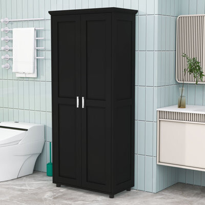 Lark Manor Bathroom Storage Cabinet with Two Doors and Adjustable Shelf