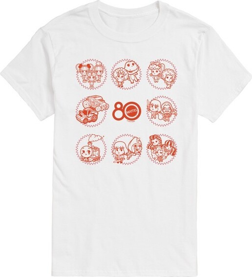 Mattel Men'sMattelCutieGridShortSleeveGraphicT-Shirt-White-Small