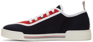 Thom Browne Navy Tricolor Cupsole Sneakers