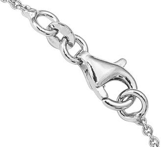 Italian Silver Interlocking Circles Necklace, Sterling Silver