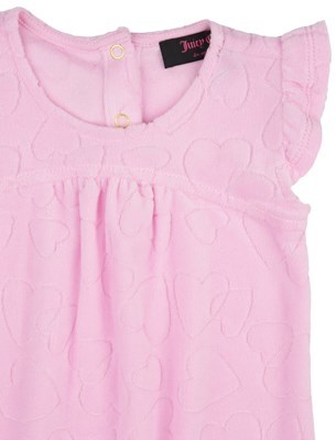 Juicy Couture Outlet - BABY KNIT VELOUR LINKING HEARTS ROMPER