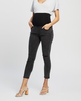 Thumbnail for your product : Cotton On Maternity - Women's Black Crop - Maternity Over Belly Cropped Skinny Jeans - The Iconic Exclusive - Size 10 at The Iconic