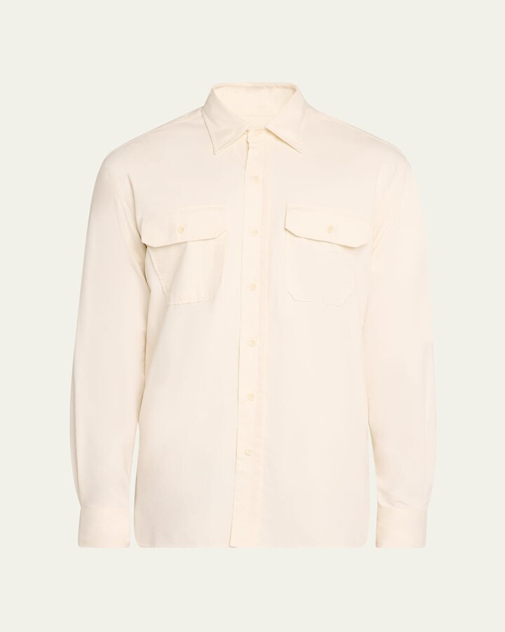 Ralph Lauren Purple Label Men's Chino Twill Casual Button-Down Shirt