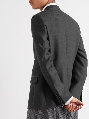 Gucci Faille-Trimmed Logo-Jacquard Wool And Silk-Blend Tuxedo Jacket