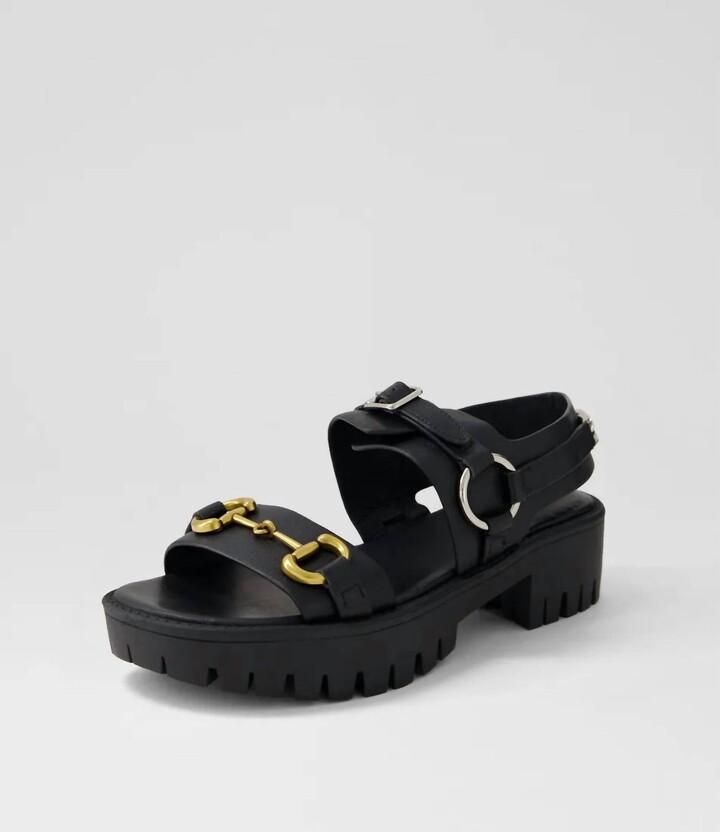 Django & Juliette Women's Briming Sandals In Black