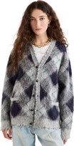 Thumbnail for your product : R 13 Fluffy Plaid Cardigan