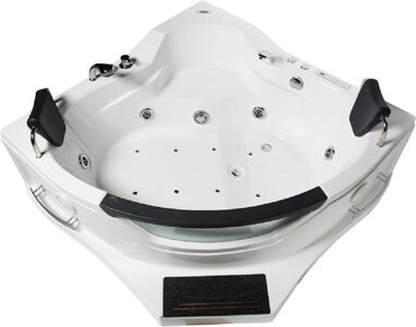 Mesa 60" x 60" Corner Combination Acrylic Bathtub with Faucet