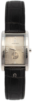 Aigner Silver Stainless Steel Alligator Modena Nudo A16100 Men's Wristwatch  30 mm - ShopStyle Watches