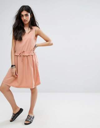 Noisy May Tall Drawstring Dress With Button Back Detail