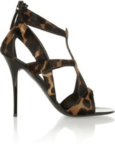 Thumbnail for your product : Giuseppe Zanotti Leopard-print calf hair sandals