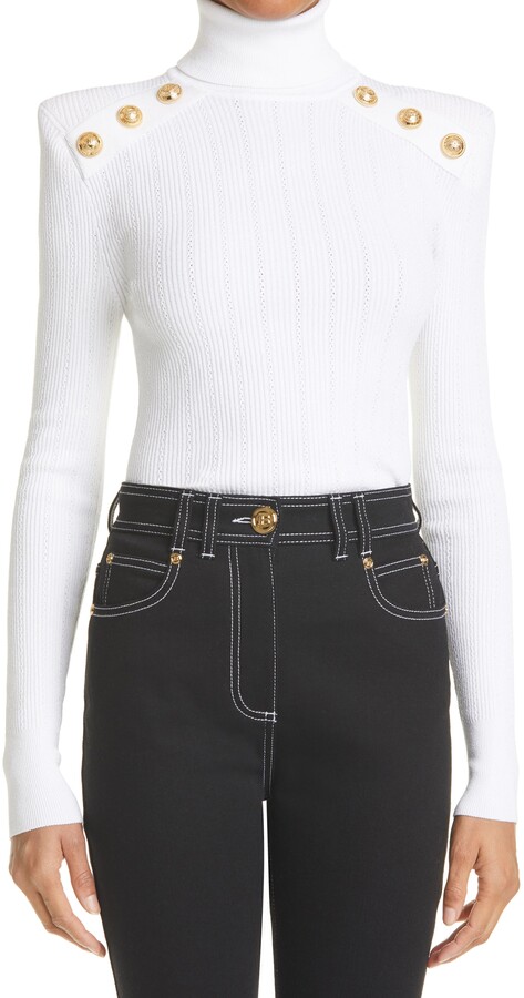 Turtleneck with buttons on sleeve Clearance