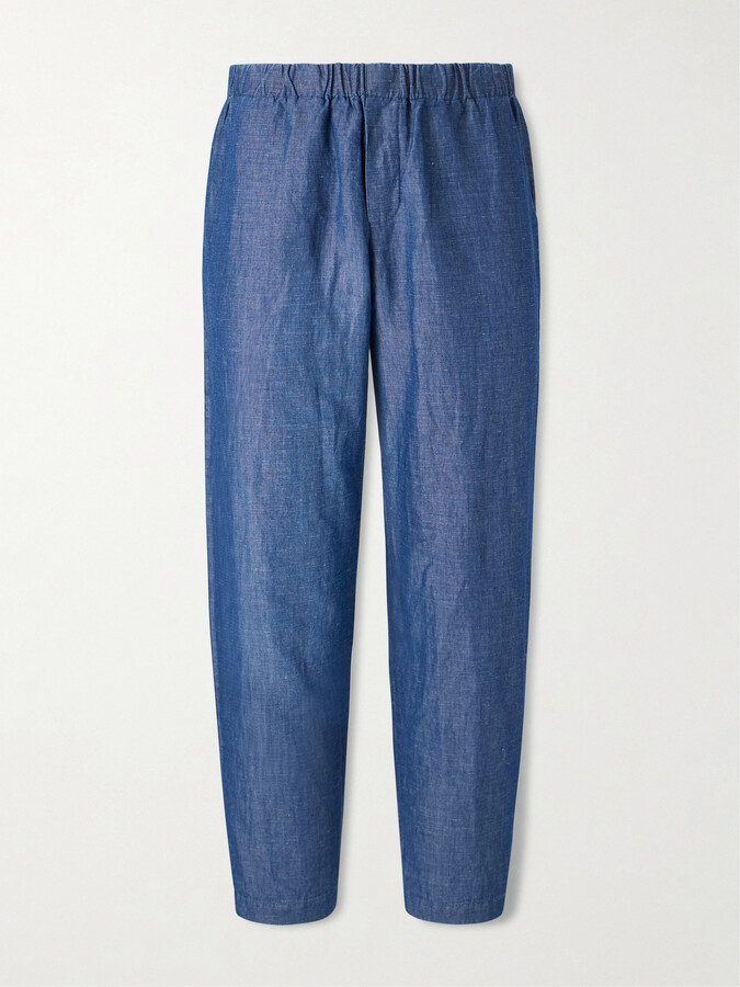 Barena Tapered Linen and Cotton-Blend Trousers