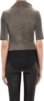 Thumbnail for your product : Rick Owens Suede Biker Jacket-Grey