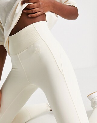 adidas Training Hyperglam ribbed high waisted leggings in cream - ShopStyle  Activewear Trousers