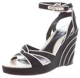 Thumbnail for your product : Ferragamo Canvas Wedge Sandals