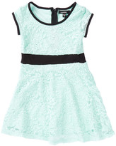 Thumbnail for your product : Zunie Contrast Trim Lace Skater Dress (Little Girls)