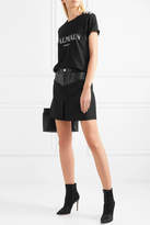 Thumbnail for your product : Balmain Button-embellished Printed Cotton-jersey T-shirt