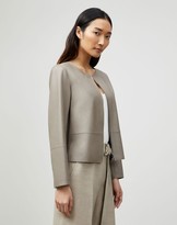 Thumbnail for your product : Lafayette 148 New York Petite Griffith Jacket In Lightweight Plonge Lambskin