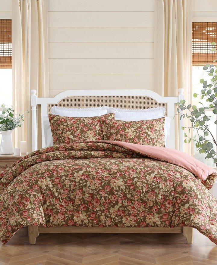 Laura Ashley Bloomsbury Reversible 3-Pc. Comforter Set, Full/Queen