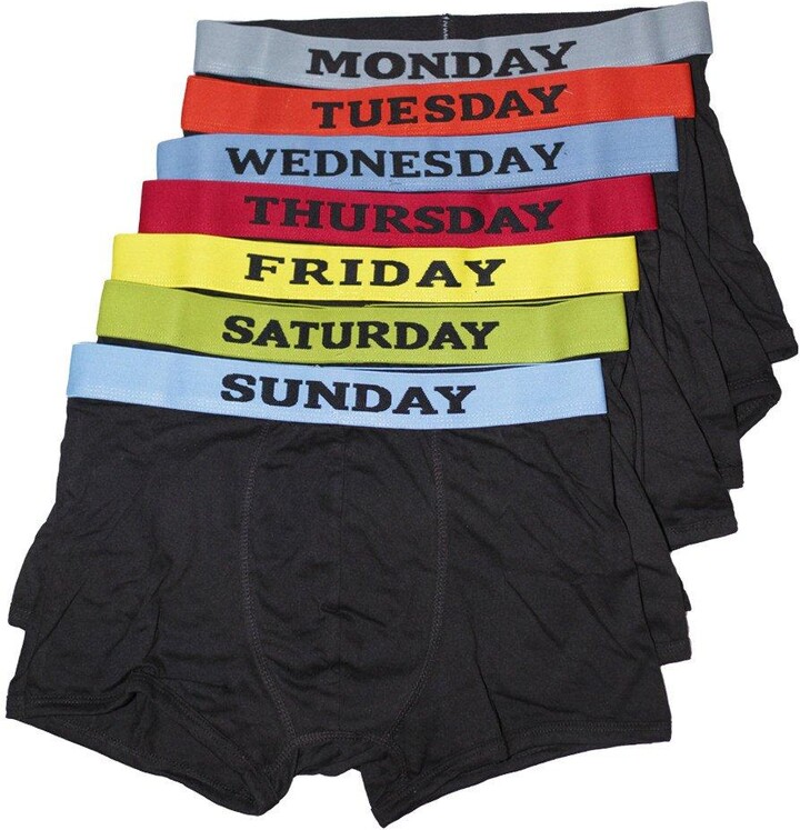 Universal Textiles Days Of The Week Boxer Shorts / Underwear (Pack Of 7