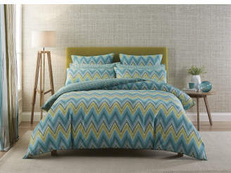 Harlequin Groove Green Quilt Cover King
