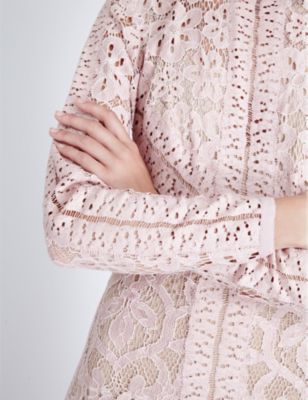 Elie Saab Floral-lace midi dress