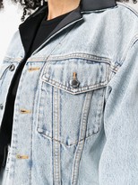 Thumbnail for your product : Alexander Wang Peak-Lapels Cropped Denim Jacket