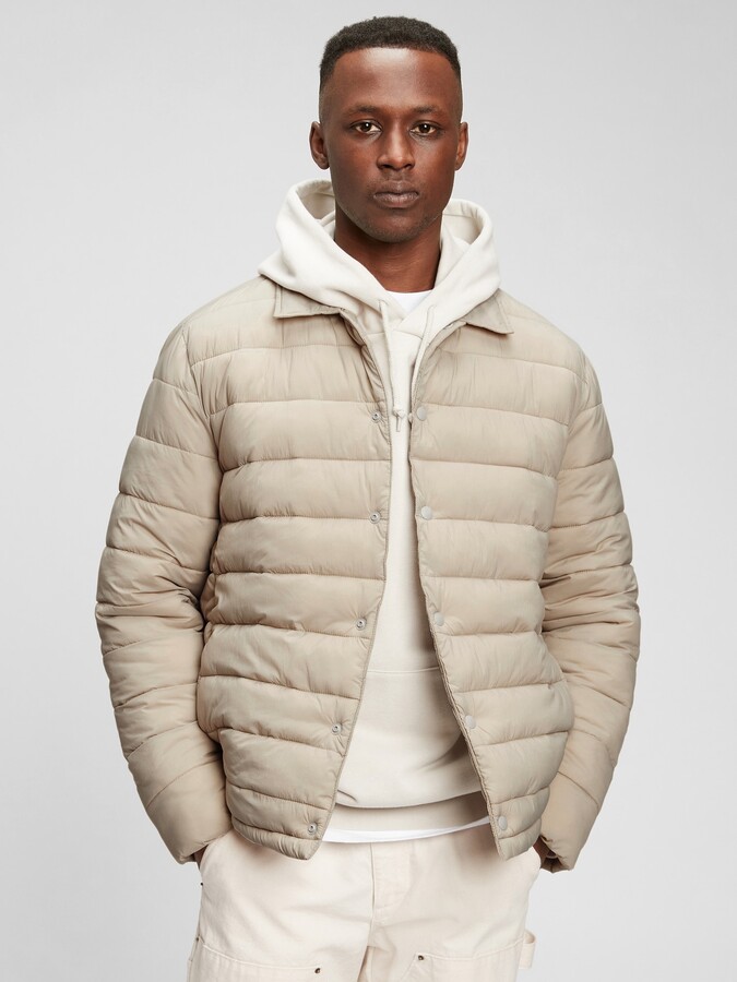 Gap Snap-Front Puffer Jacket - ShopStyle