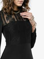 Thumbnail for your product : Valentino lace panel long sleeve dress