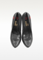 Thumbnail for your product : Moschino Black Leather Platform Pump