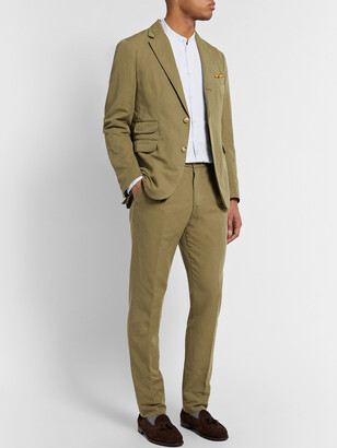 MAN 1924 George Linen and Cotton-Blend Suit Trousers - ShopStyle
