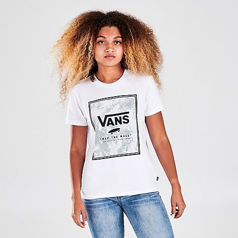 black and white vans shirt womens