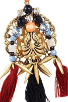 Thumbnail for your product : J.Crew Chevron Tassel gold-plated, Czech stone and jade earrings