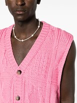 Thumbnail for your product : Nanushka Terence cable-knit sleeveless cardigan