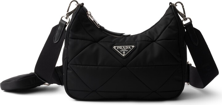 Prada Padded Re-nylon Shoulder Bag Woman Black