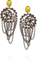 Thumbnail for your product : Bottega Veneta Oxidized sterling silver and rose gold-plated earrings
