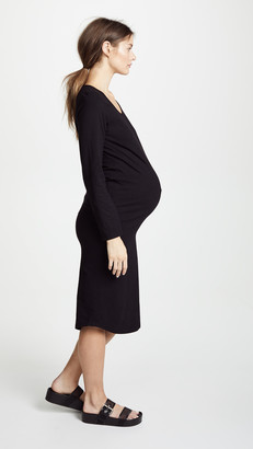Monrow Maternity Long Sleeve Dress