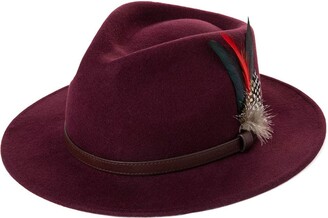 Jeff & Aimy Mens Womens 1920s Derby Homburg Gangster Fedora Manhattan Felt Mafia Hat 100% Wool Black 59-60cm