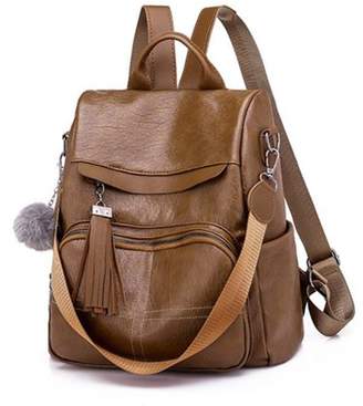 Kadell Women Girls Leather Anti-theft School Backpack Travel Handbag Shoulder Bags Tote