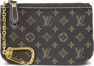 Pre-owned Louis Vuitton 2006 Mini Lin Pochette Cles Pouch In Brown