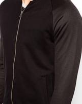 Thumbnail for your product : ASOS Bomber In Jersey With Mesh Sleeves