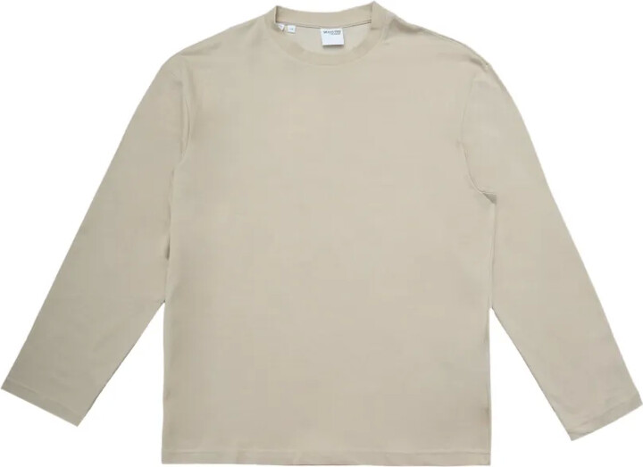 Selected long-sleeves crew-neck T-shirt