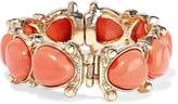 Thumbnail for your product : Kenneth Jay Lane 22-karat Gold-plated Stone Bracelet