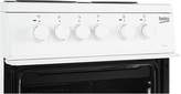 Thumbnail for your product : Beko KDC533AW 50cm Twin Cavity Electric Cooker