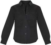 Thumbnail for your product : PrettyLittleThing Black Extreme Distressed Back Denim Shirt
