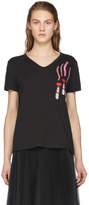 Valentino - T-shirt noir Lipstick & L 