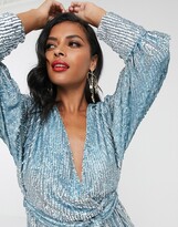 Thumbnail for your product : ASOS EDITION EDITION sequin wrap mini dress