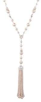 Anne Klein Faux Pearl and Crystal Necklace